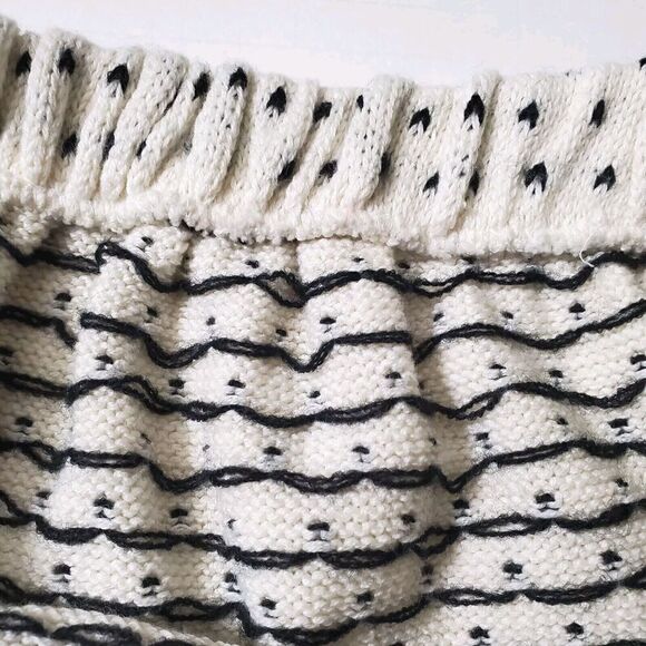 Vintage Hand Knit Maxi Skirt Size S Folk Pattern Stretch Waist Womens - Picture 9 of 11